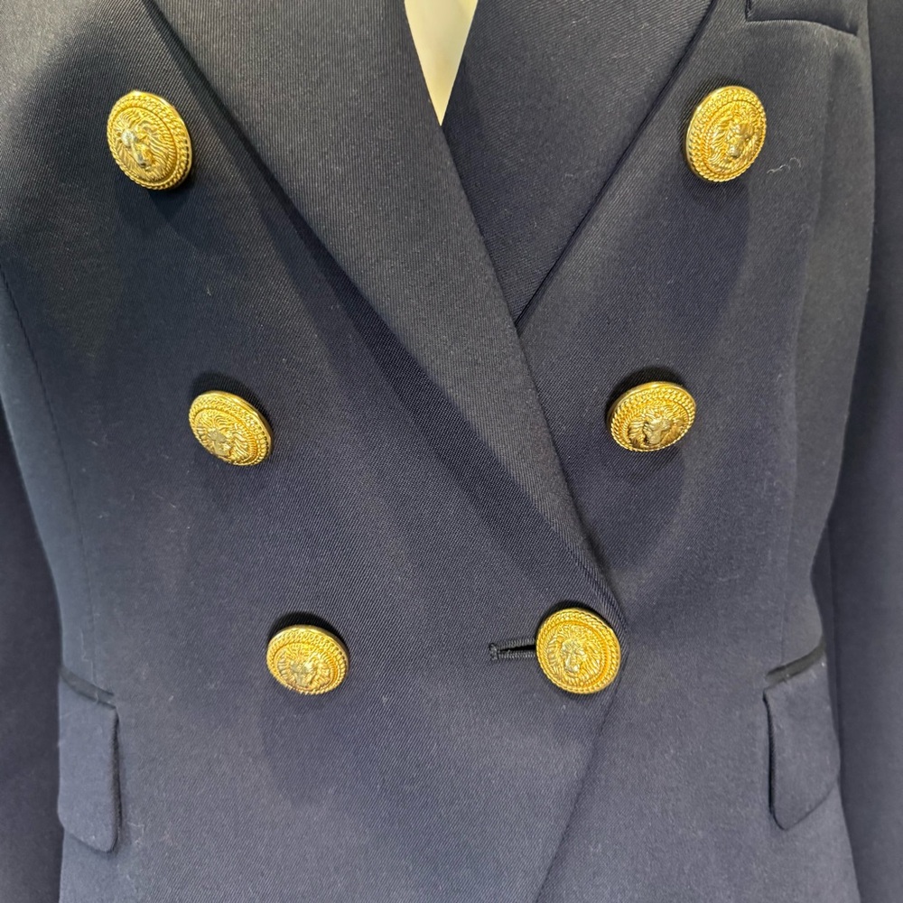 Balmain Navy Blazer with Gold Buttons - Picture 2 of 8
